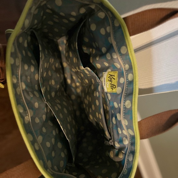 FOSSIL Keyper Canvas Coated Large Tote Diaper Bag - Picture 5 of 9